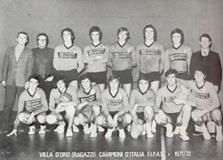 La squadra Ragazzi campione d'Italia nel 1972. Da sinistra: Bisi (pres.), Bettelli (all.), Rovatti, Messerotti, Di Bernardo, Baraldi, Berselli, Salami (!), Costanzini, Martini, Smerieri, Ermigni, Trebbi, Sala, Campedelli. Clicca per ingrandire.